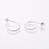 925 Sterling Silver Stud Earrings EJEW-AA00271-05P-2
