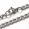 Non-Tarnish 304 Stainless Steel Curb Chain Necklace LS-NJEW-I065-35-1