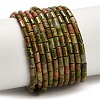 Natural Unakite Beads Strands G-P600-B06-01A-1