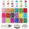 DIY Baking Painted Crackle Glass Beads Stretch Bracelet Making Kits DIY-PH0004-54C-1