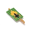 Glass Seed Beaded Pendants PALLOY-MZ00909-01-4