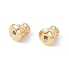 Rack Plating Brass Ear Nuts KK-G433-03LG-1