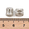 Brass Micro Pave Clear Cubic Zirconia European Beads CU-CBA6A75-24P-3
