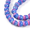 Baking Paint Glass Beads Strands DGLA-N008-8mm-02-4