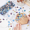 AHADERMAKER 240Pcs 3 Style Mirror Surface Mosaic Tiles Glass Cabochons DIY-GA0003-70-3