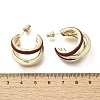 Brass C-Shaped Stud Earrings EJEW-A121-16G-3