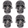4Pcs Skull Brass Lapel Pin Backs JEWB-FH0002-12-1