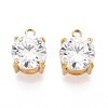 PVD Vacuum Plating Real 18K Gold Plated 304 Stainless Steel Cubic Zirconia Pendants STAS-L278-010G-01-1