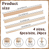 24Pcs 4 Styles Triangle Wood Sticks DIY-OC0012-47B-2