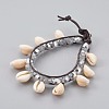 Glass Beads Charm Bracelets BJEW-JB04054-1