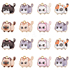 35Pcs 7 Styles Printed Alloy Pendants ENAM-CJ0005-24-1