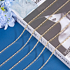 Plastic Pearl & Rhinestone Cup Chains CH-WH0013-01B-G-6