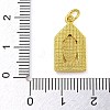 Real 18K Gold Plated Brass Pendants with Shell and Jump Rings KK-D534-04G-02-3