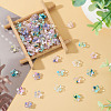 30Pcs 1 Colors Transparent Acrylic Bead Caps OACR-TA0004-43-5