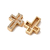Brass Micro Pave Clear Cubic Zirconia Charms KK-Z112-33G-2