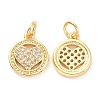 Brass Micro Pave Cubic Zirconia Charms ZIRC-A023-05LG-2