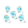 Two Tone UV Plating Rainbow Iridescent Acrylic Beads X-TACR-D010-05-2