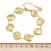 Beach 304 Stainless Steel Shell Sea Animals Link Chain Bracelets BJEW-D359-15C-G-3