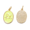 Brass Enamel Pendants KK-G399-09-3