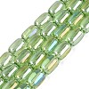 Electroplate Transparent Glass Beads Strands EGLA-Q132-03B-A02-1