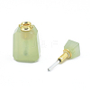 Faceted Natural Jade Openable Perfume Bottle Pendants G-E556-04A-3