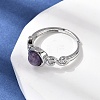 Natural Charoite Finger Rings RJEW-A084-04P-07-3