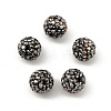 Round Grade A Rhinestone Clay Pave Beads RB-O027-02-3