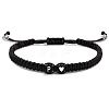 304 Stainless Steel Alphabet Beads Braided Bead Bracelets RY3090-16-1