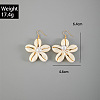 Flower Alloy Natural Shell Dangle Earrings FS-WGFCFD0-01-4