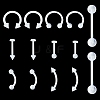 14Pcs 7 Style Acrylic Piercing Body Jewelry DIY-FS0005-41-1