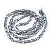 Electroplate Opaque Solid Color Glass Beads Strands X-EGLA-N002-25-A09-2