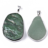 Natural Green Aventurine Pendants G-R461-17C-2