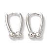 Horseshoe Brass Hoop Earrings for Women EJEW-U008-05P-1