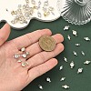 120Pcs 4 Styles Brass Pave Clear Cubic Zirconia Connector Charms RB-YW0001-31G-4