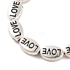 Oval with Word Love Tibetan Style Alloy Bead Strands X-TIBEB-O007-24-LF-1