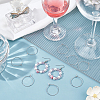 SOFPLATE 200Pcs Brass Wine Glass Charm Rings KK-SP0001-31B-P-4