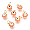Brass Enamel Charms KK-B024-02G-H-1