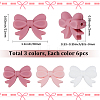 18Pcs 3 Styles Bowknot Food Grade Silicone Beads SIL-SC0003-16-2