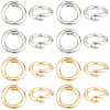20Pcs 2 Colors Brass Locking Jump Rings KK-BBC0023-07C-1