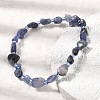 Natural Tanzanite Beaded Stretch Bracelets GG-CBA05D5-02A-11A-3
