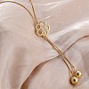 Elegant Hollow Flower Y-Shaped Chain Pendant Lariat Necklaces for Autumn/Winter RX2303-1-1