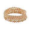 Brass Round Beaded Stretch Bracelet Sets ZD8778-5
