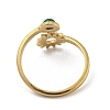304 Stainless Steel with Synthetic Malachite Ring RJEW-Z031-01A-03-3