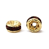 Brass Grade A Rhinestone Spacer Beads RSB034NF-09G-3