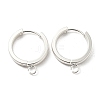 201 Stainless Steel Huggie Hoop Earrings Findings STAS-A167-01O-S-1