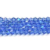 Transparent Electroplate Glass Beads Strands GLAA-F029-3mm-D07-1