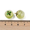 Transparent Glass Apple Pendants DGLA-E004-16A-4