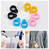 5 Strands 5 Colors Rubber Lanyard Straps AJEW-GF0006-02-7