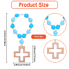 Wood & Silicone Rose Beads Hanging Ornametns HJEW-BM00072-2