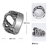 304 Stainless Steel Finger Rings for Men WG12A84-01-2